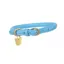 Digby and Fox Rolled Leather Dog Collar in Baby Blue